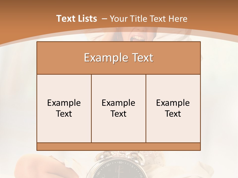 Clock Person Beauty PowerPoint Template