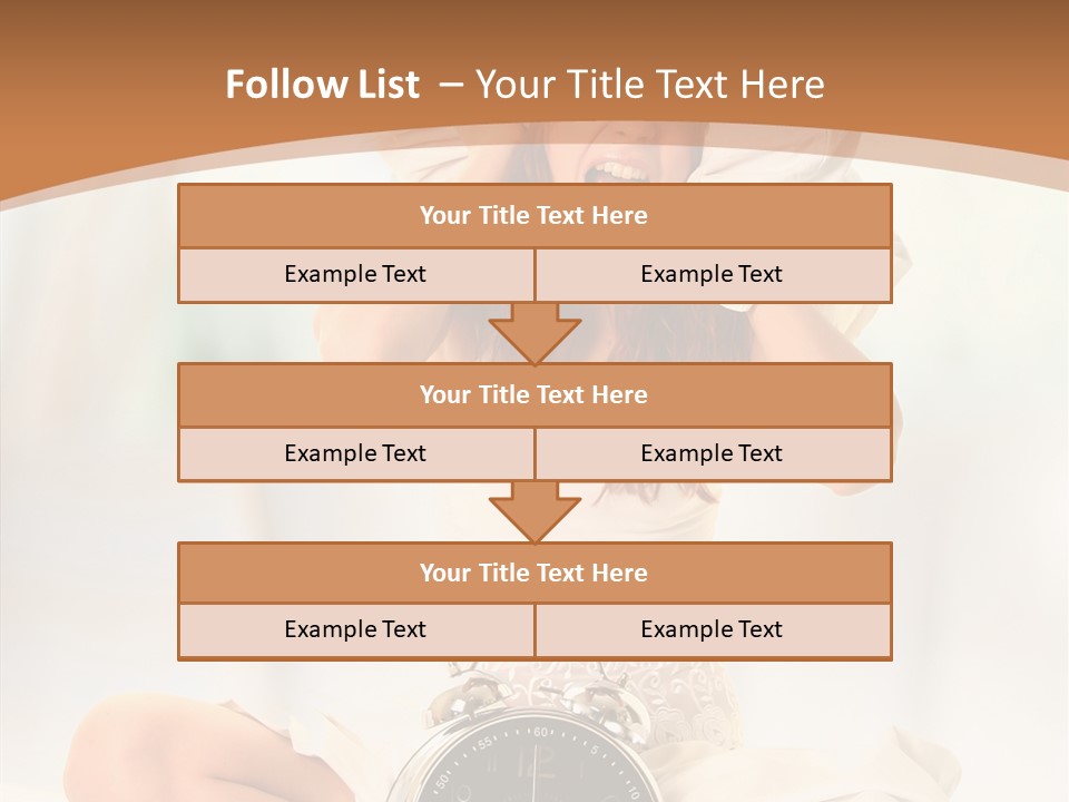 Clock Person Beauty PowerPoint Template