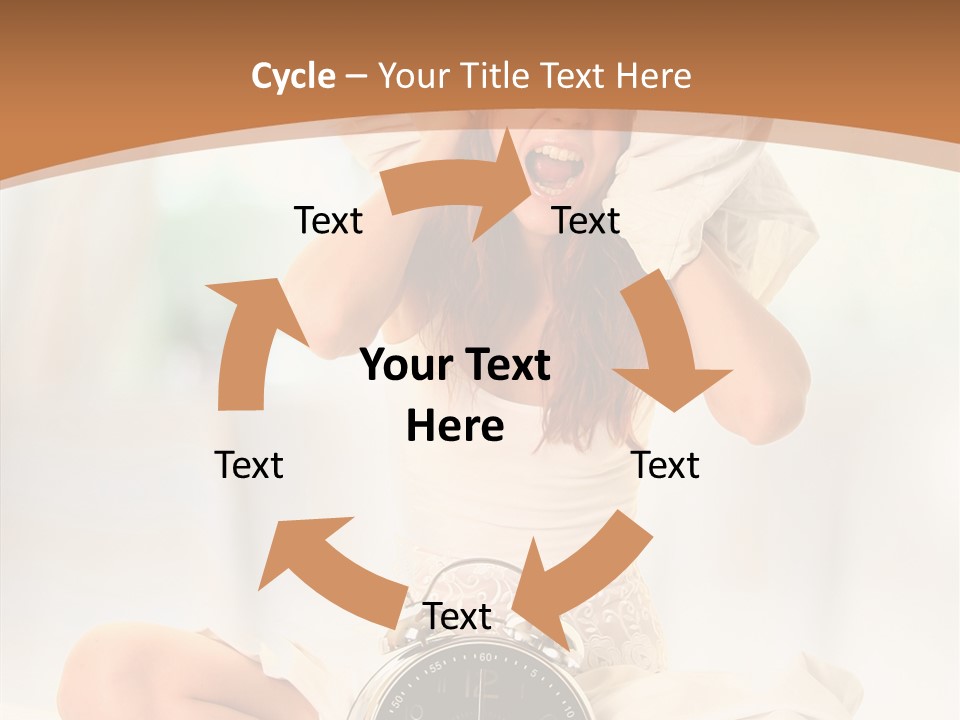 Clock Person Beauty PowerPoint Template