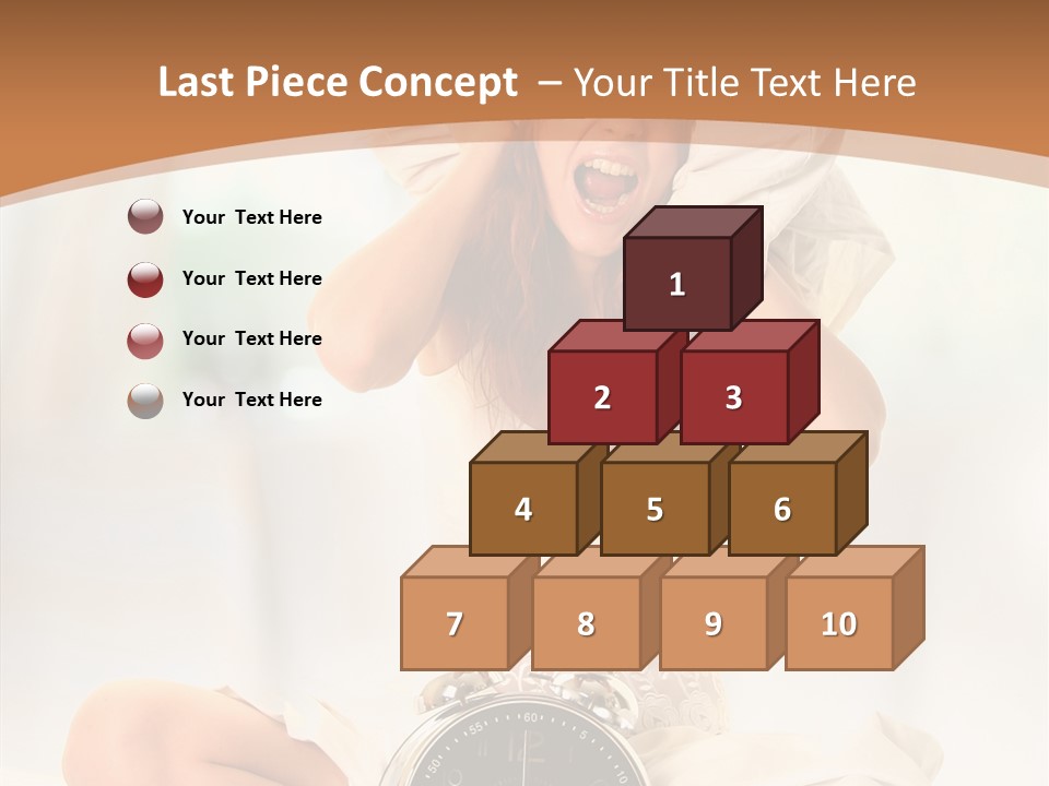 Clock Person Beauty PowerPoint Template