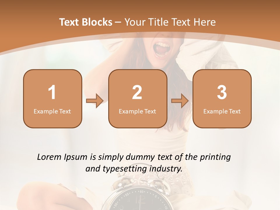 Clock Person Beauty PowerPoint Template