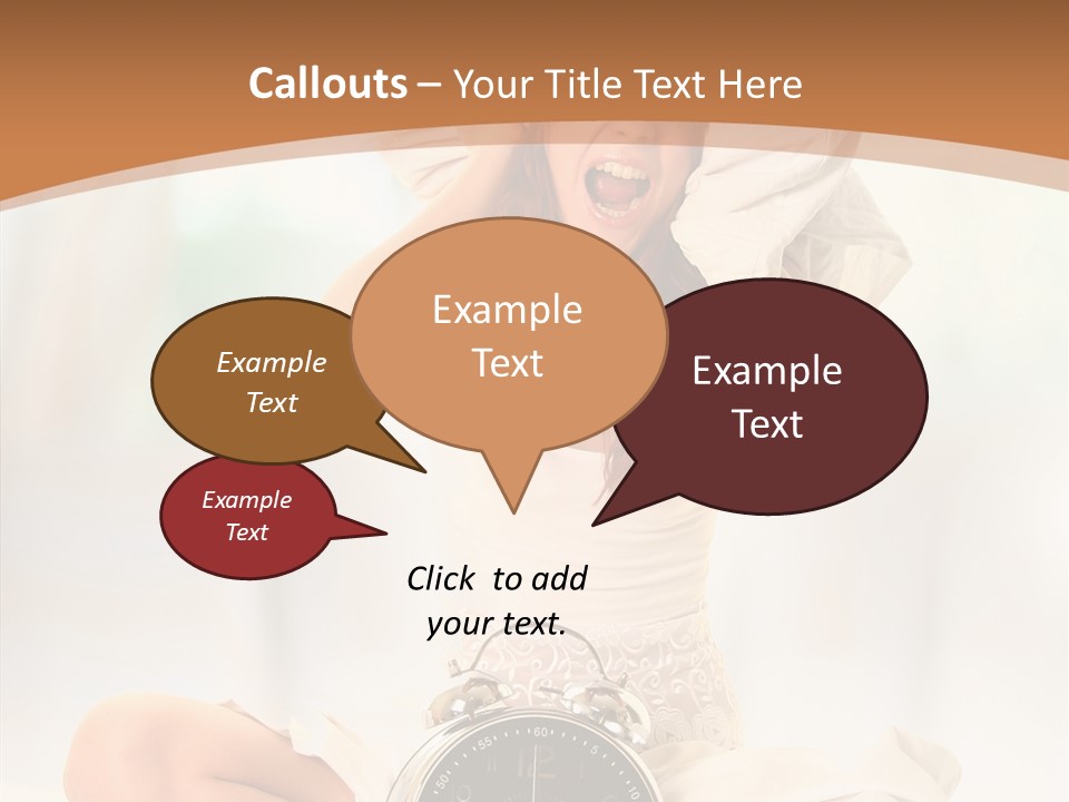 Clock Person Beauty PowerPoint Template