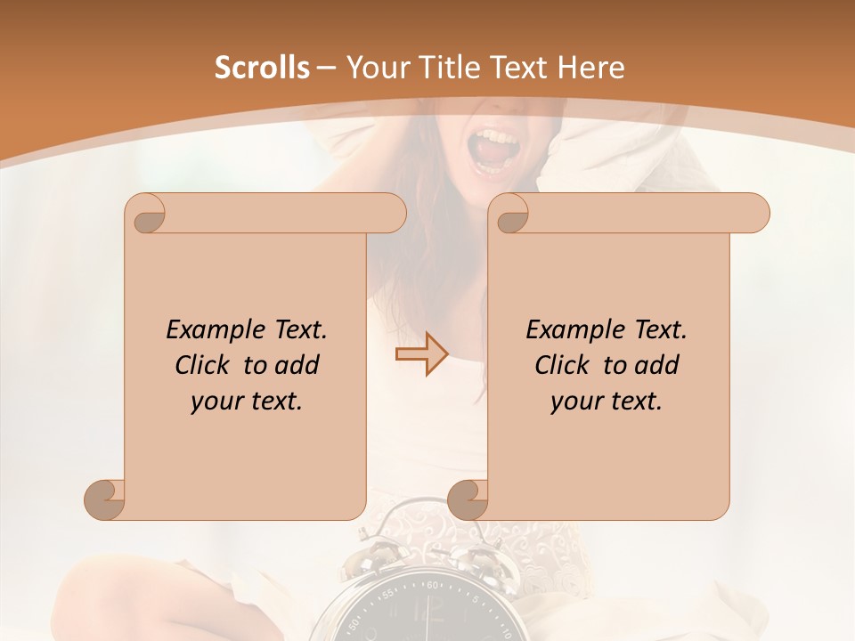 Clock Person Beauty PowerPoint Template