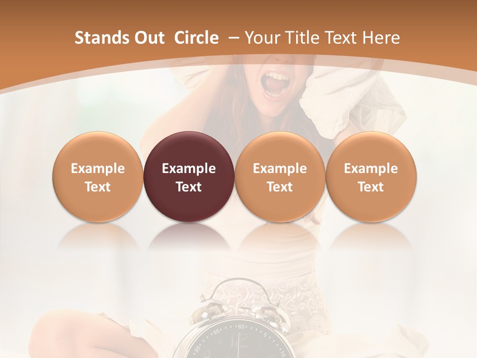 Clock Person Beauty PowerPoint Template