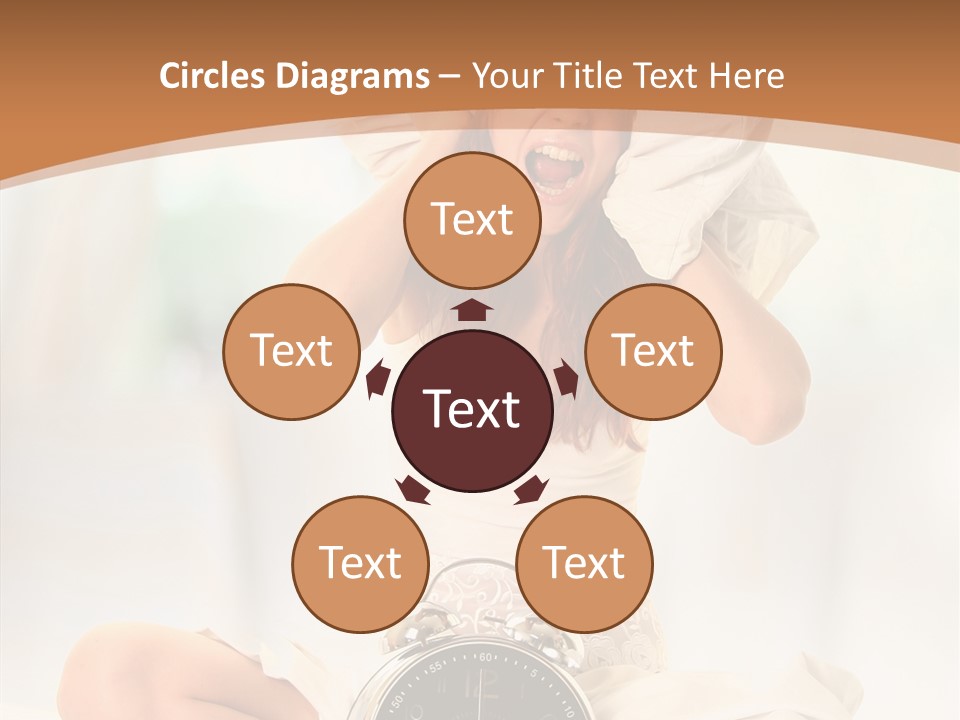 Clock Person Beauty PowerPoint Template