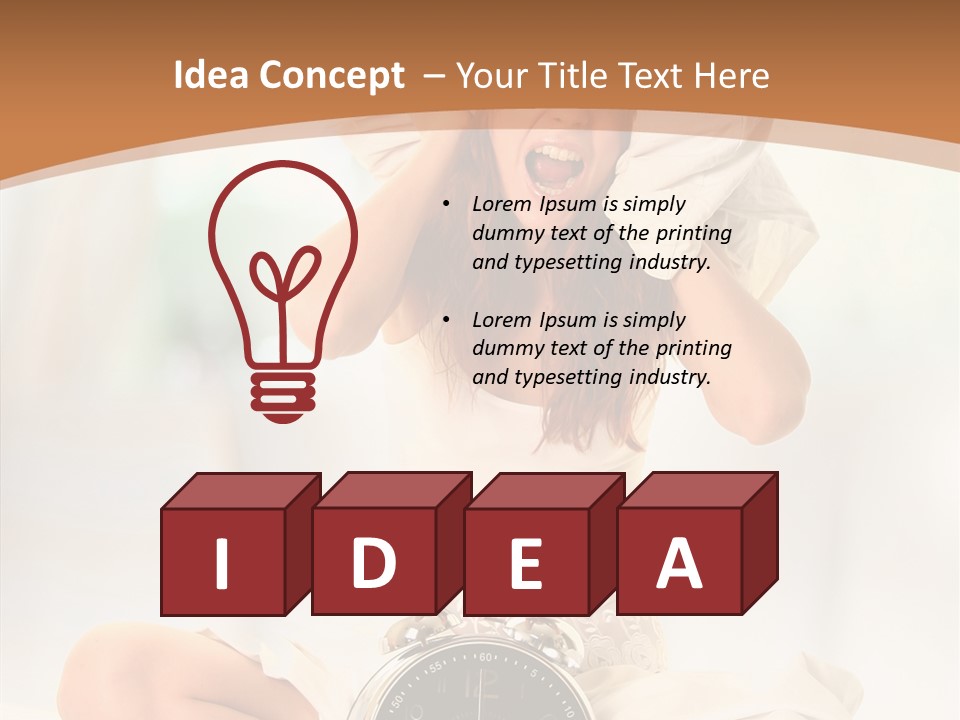 Clock Person Beauty PowerPoint Template