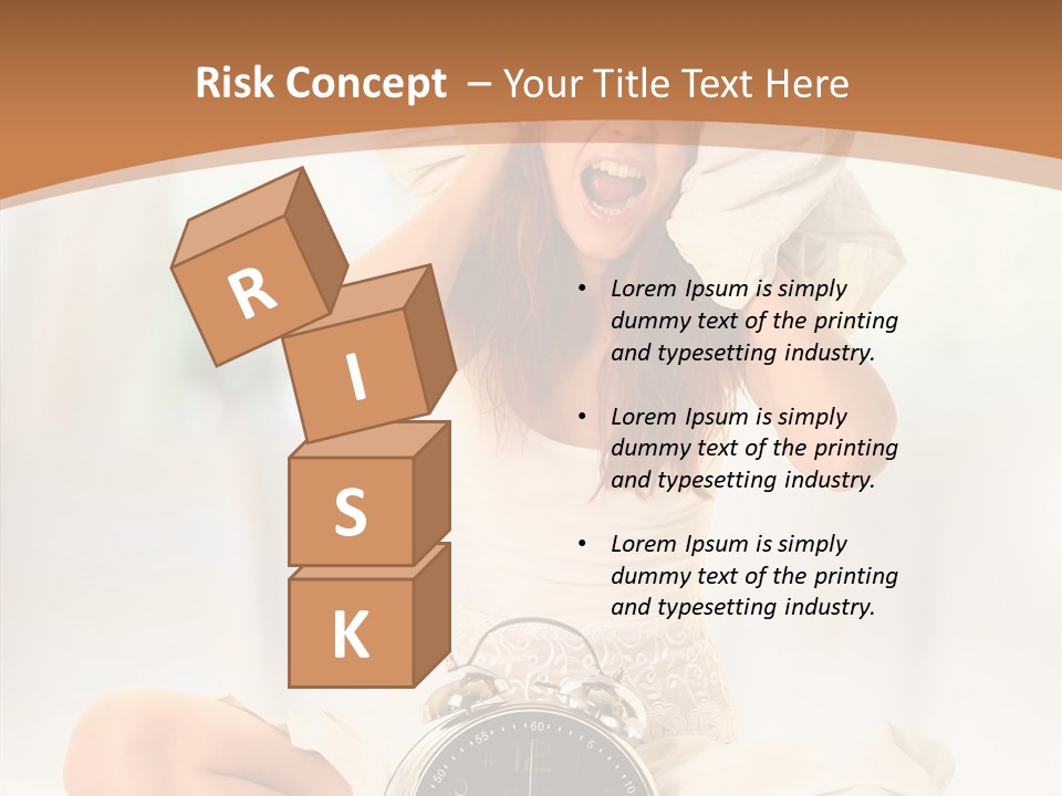 Clock Person Beauty PowerPoint Template