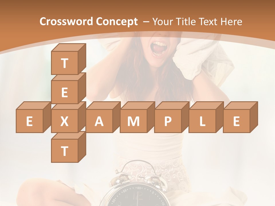 Clock Person Beauty PowerPoint Template