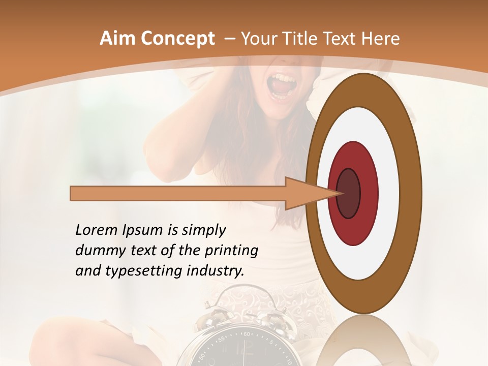 Clock Person Beauty PowerPoint Template