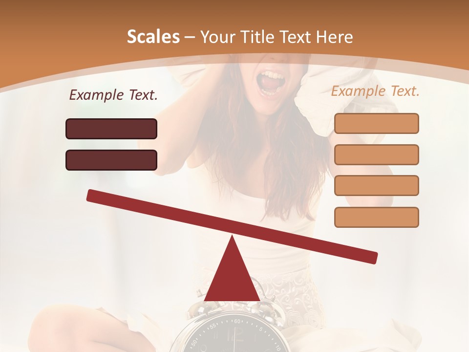 Clock Person Beauty PowerPoint Template