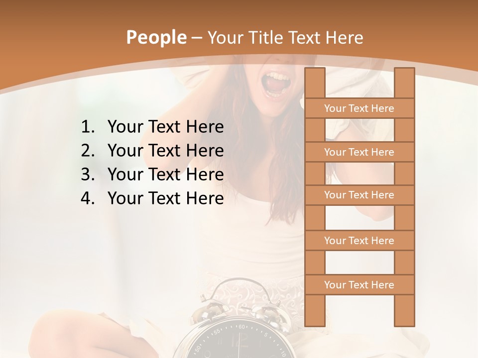 Clock Person Beauty PowerPoint Template