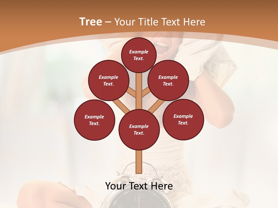 Clock Person Beauty PowerPoint Template