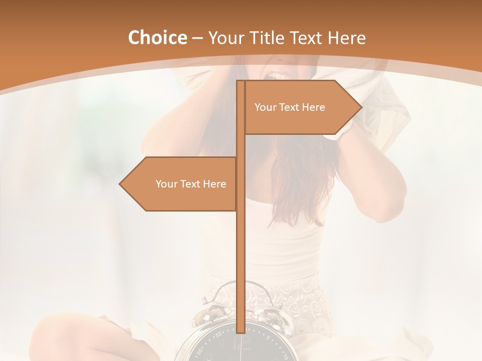 Clock Person Beauty PowerPoint Template