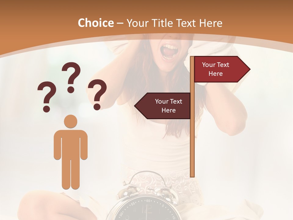 Clock Person Beauty PowerPoint Template