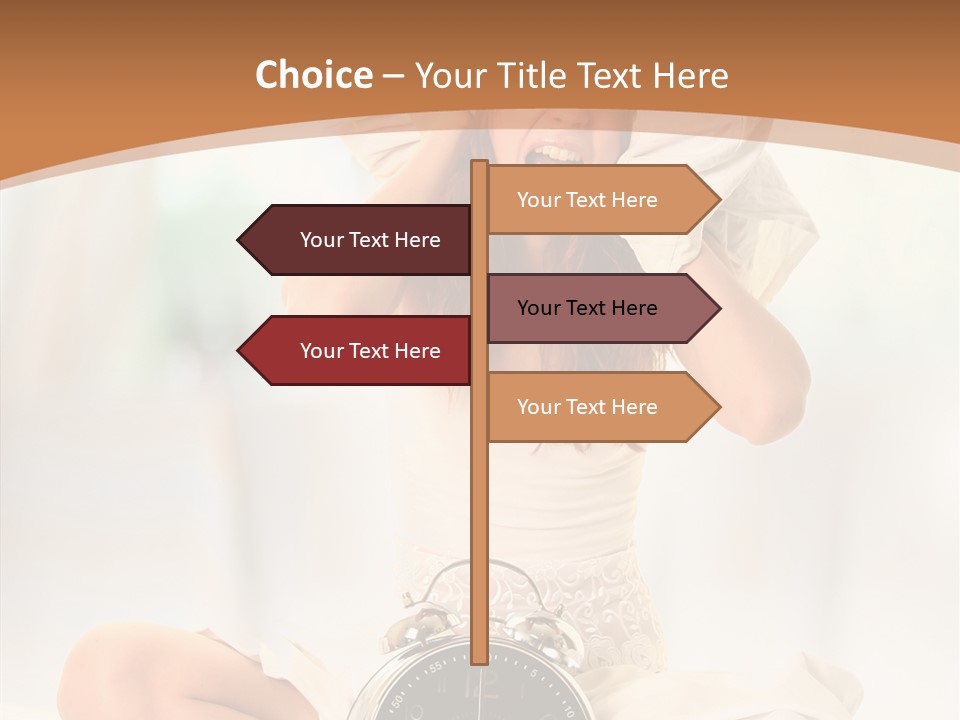 Clock Person Beauty PowerPoint Template