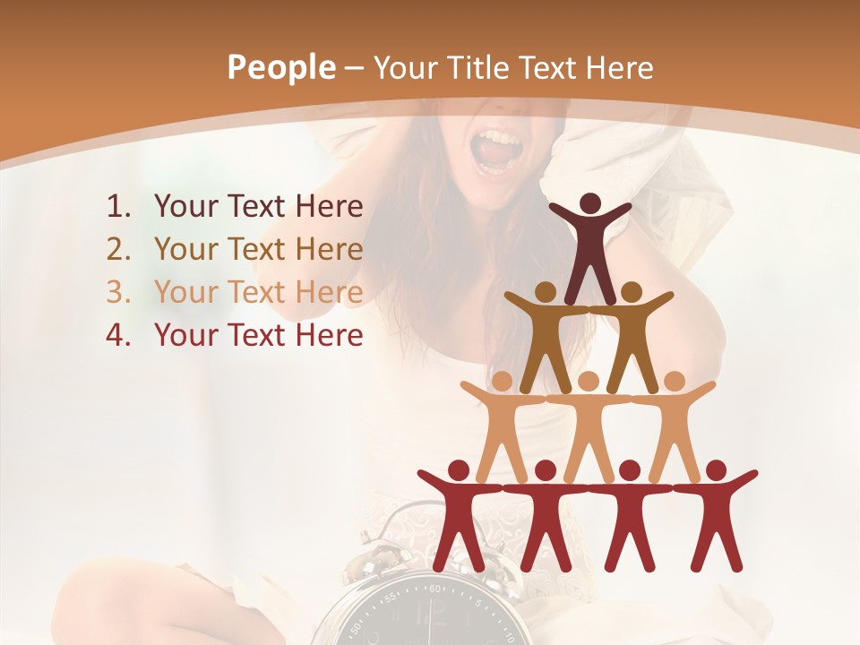 Clock Person Beauty PowerPoint Template