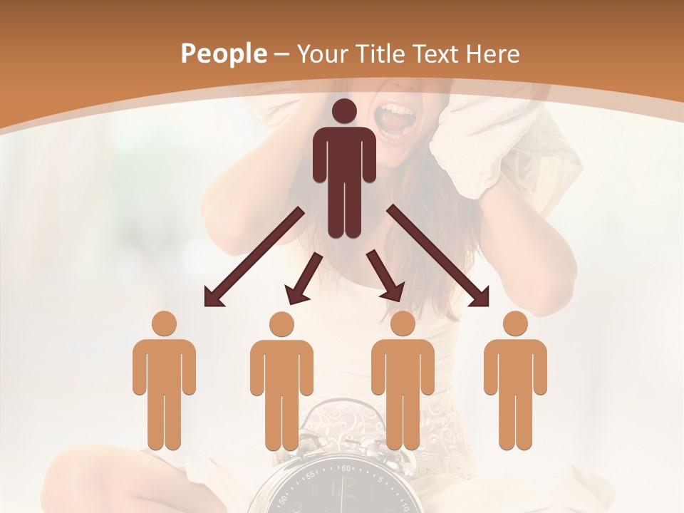 Clock Person Beauty PowerPoint Template