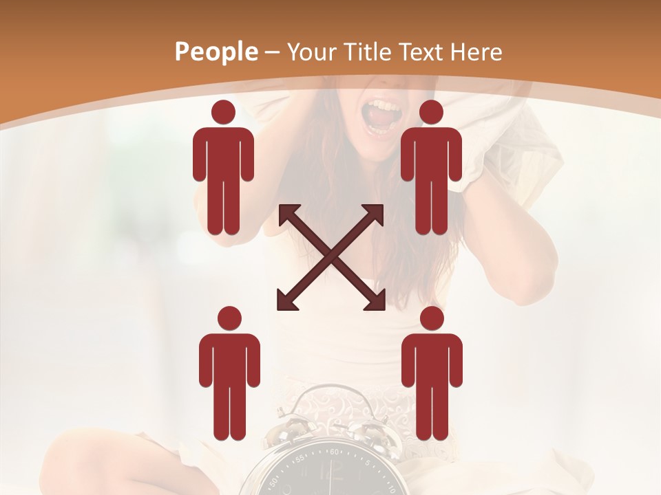 Clock Person Beauty PowerPoint Template