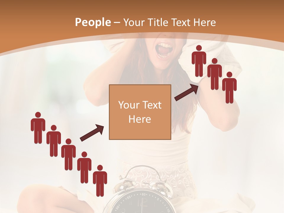 Clock Person Beauty PowerPoint Template