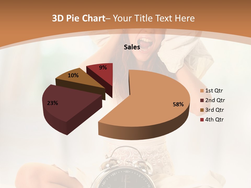 Clock Person Beauty PowerPoint Template