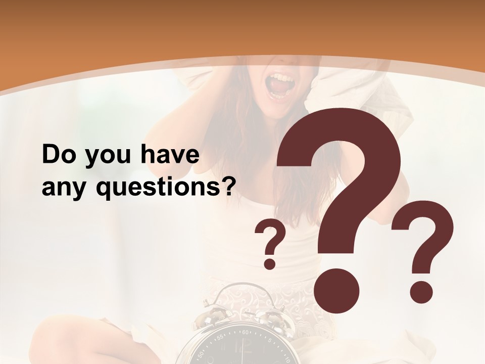 Clock Person Beauty PowerPoint Template