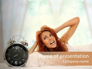 Lying Pillow Waiting PowerPoint Template