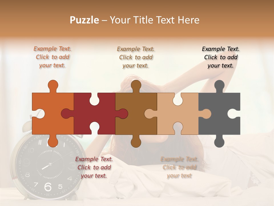 Lying Pillow Waiting PowerPoint Template