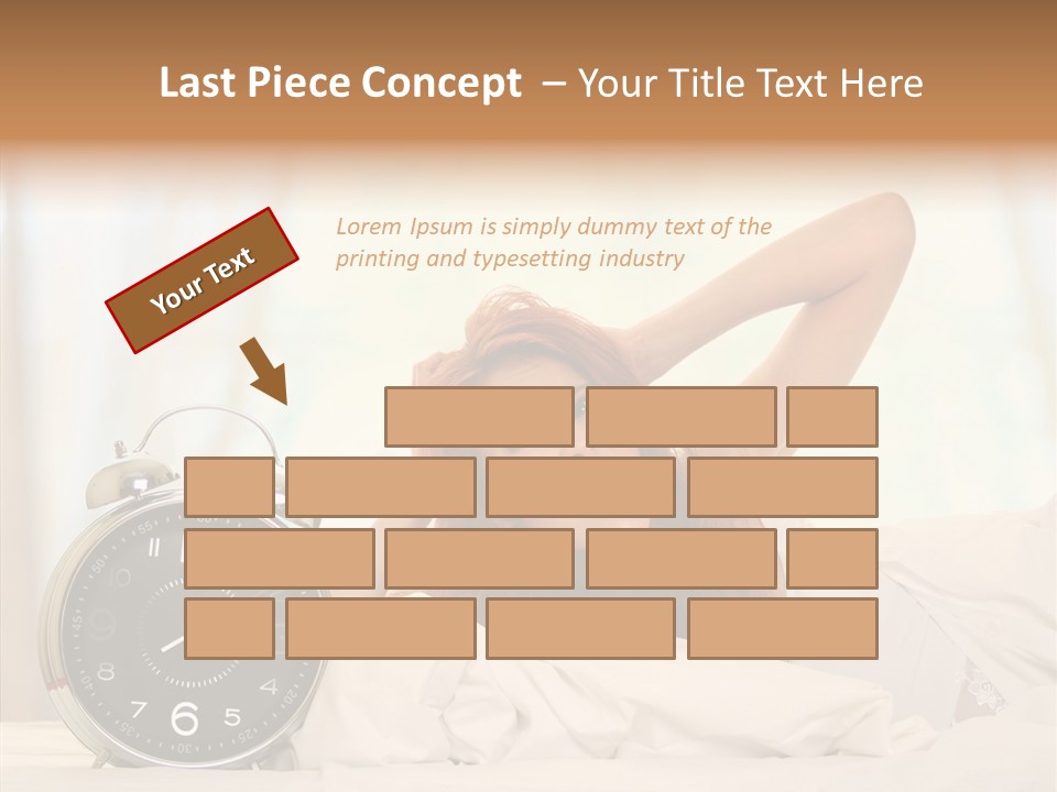 Lying Pillow Waiting PowerPoint Template