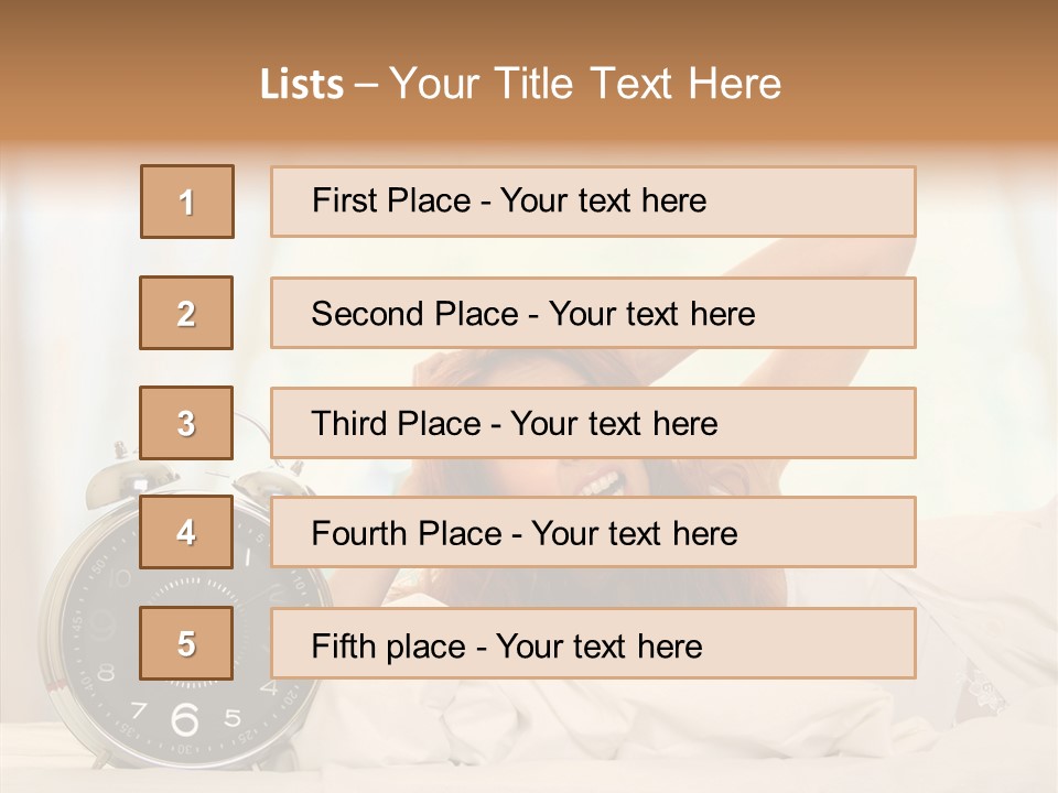 Lying Pillow Waiting PowerPoint Template