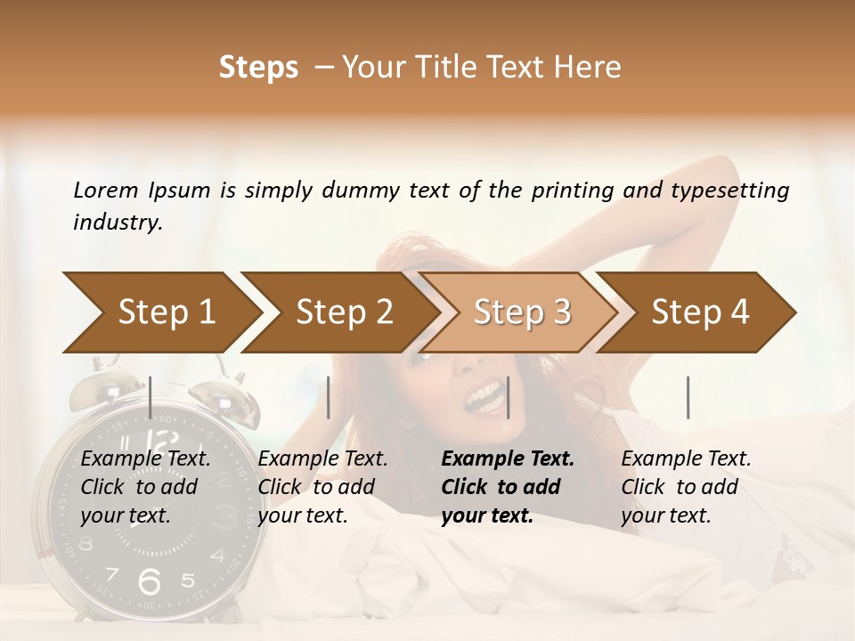 Lying Pillow Waiting PowerPoint Template