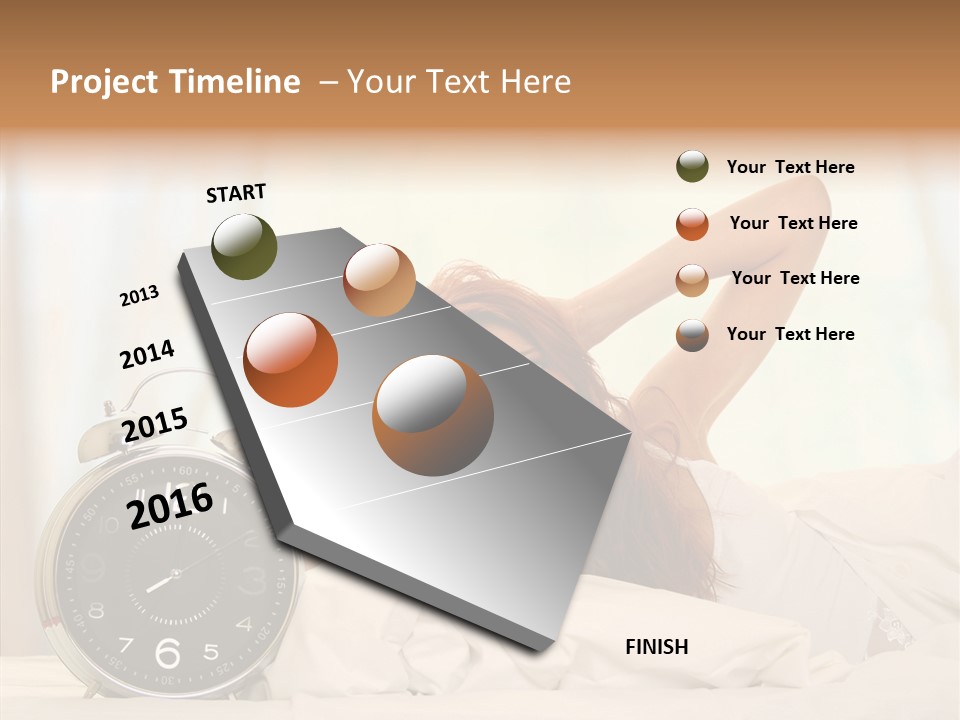 Lying Pillow Waiting PowerPoint Template