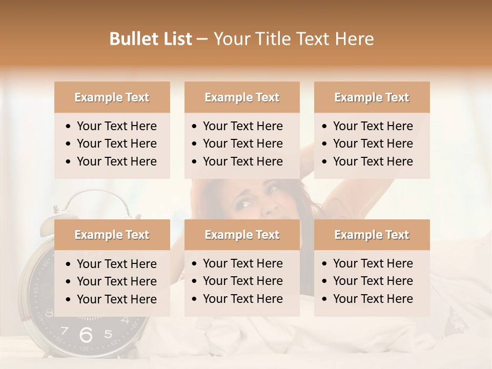 Lying Pillow Waiting PowerPoint Template