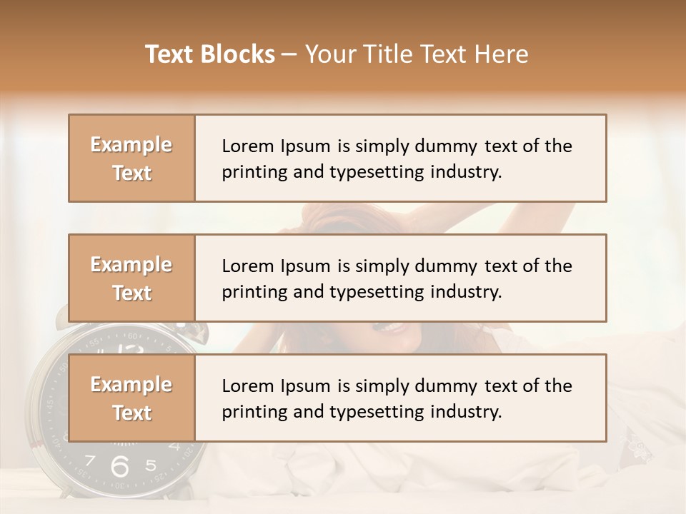 Lying Pillow Waiting PowerPoint Template