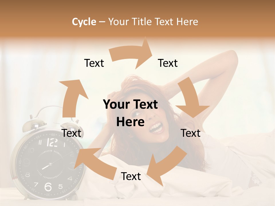 Lying Pillow Waiting PowerPoint Template