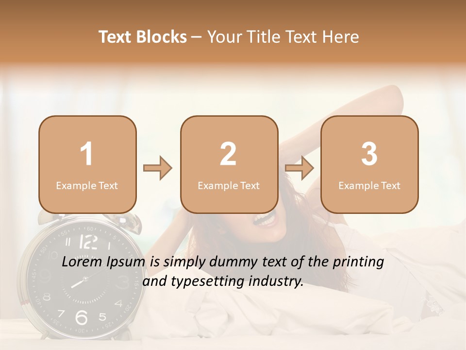 Lying Pillow Waiting PowerPoint Template