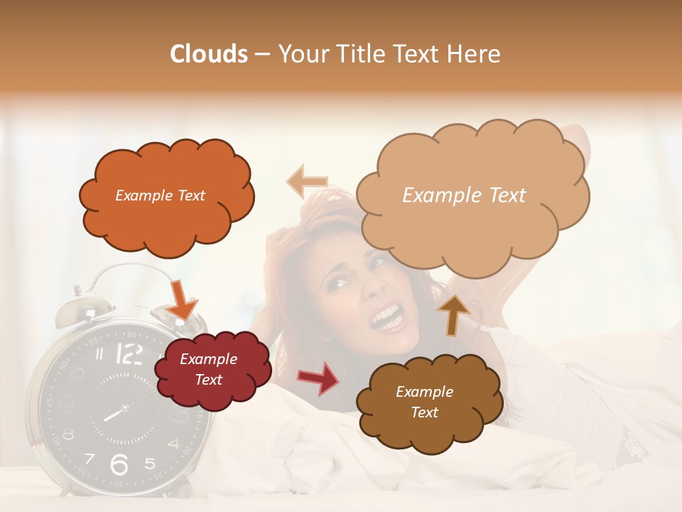 Lying Pillow Waiting PowerPoint Template