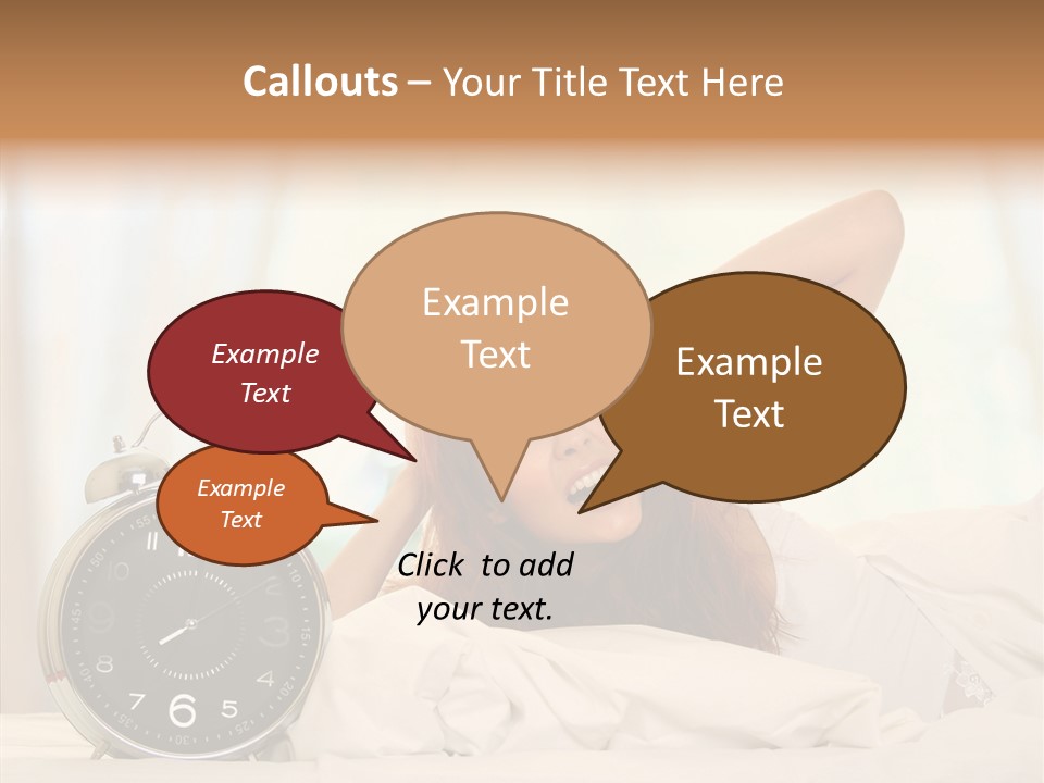 Lying Pillow Waiting PowerPoint Template