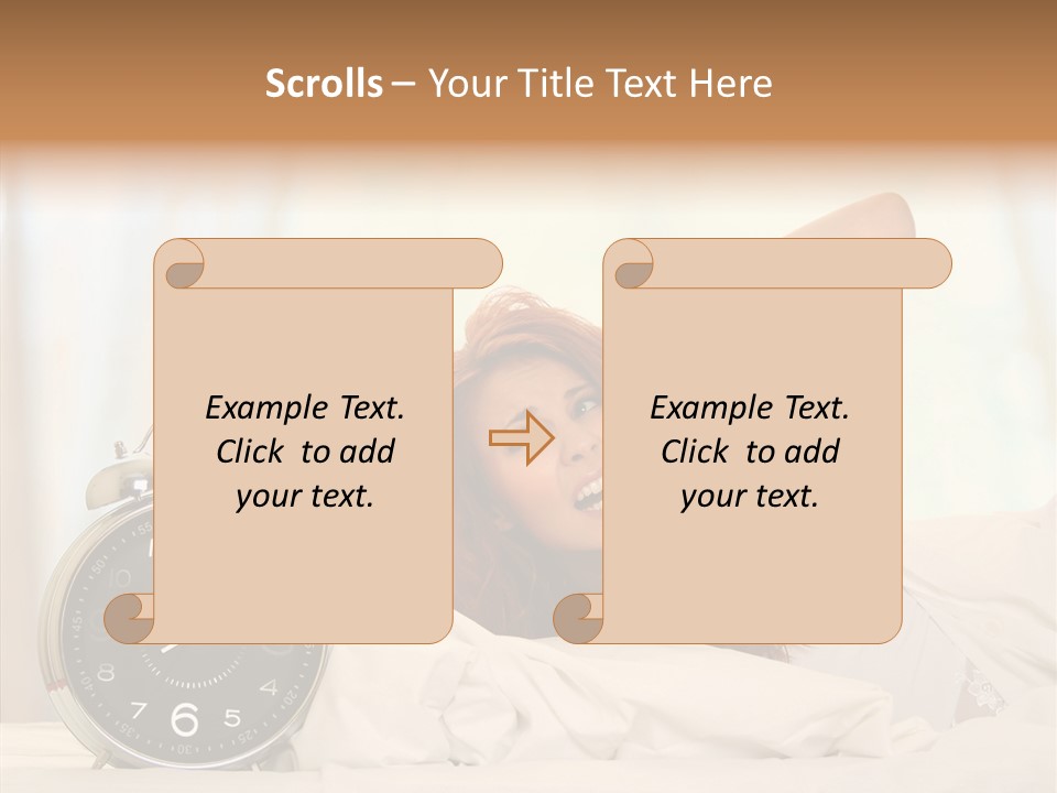 Lying Pillow Waiting PowerPoint Template