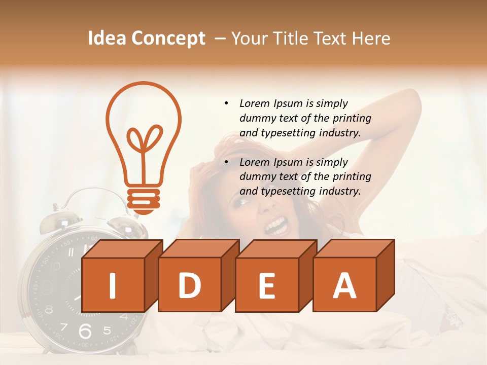 Lying Pillow Waiting PowerPoint Template