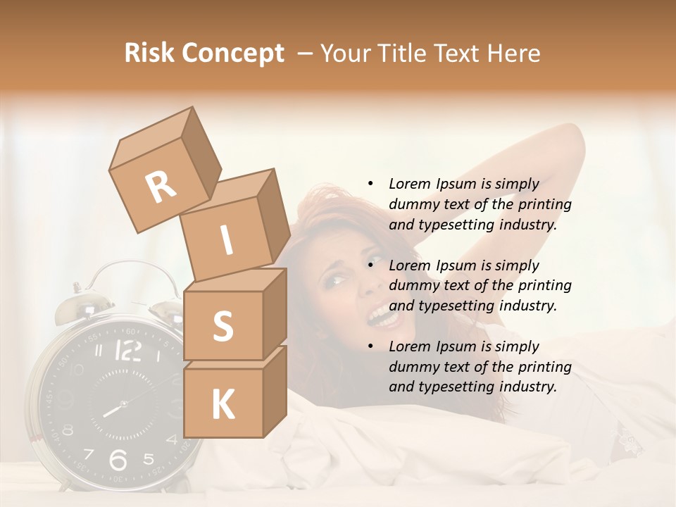 Lying Pillow Waiting PowerPoint Template