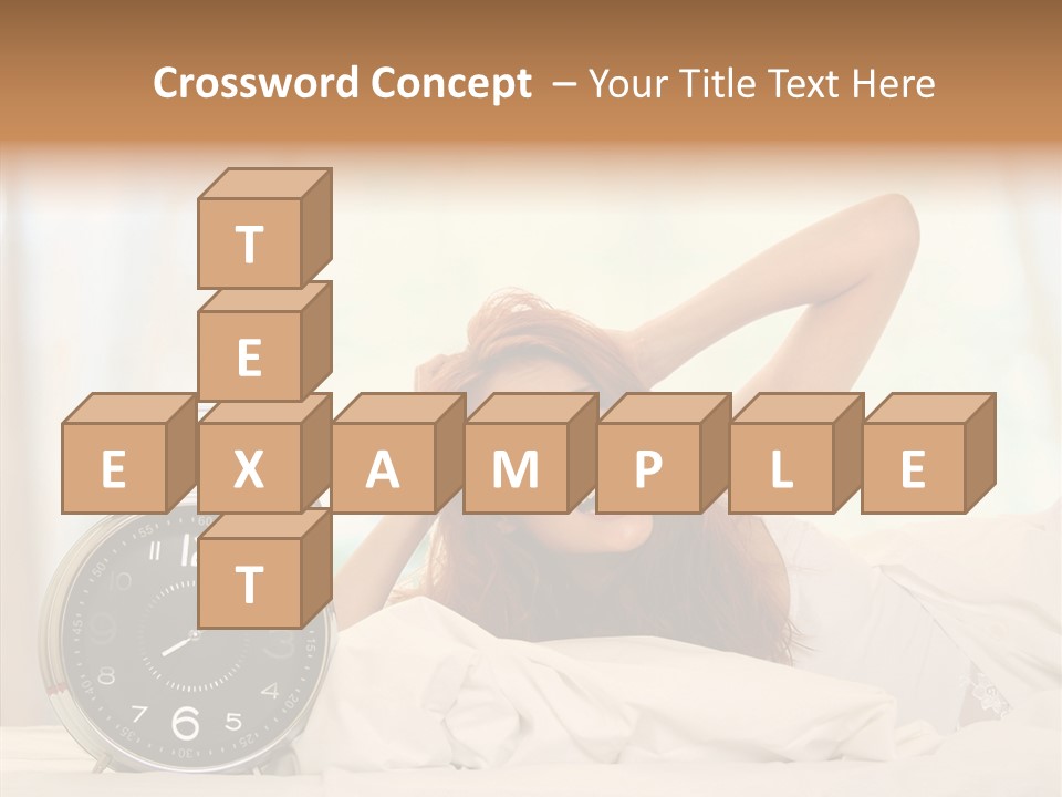 Lying Pillow Waiting PowerPoint Template