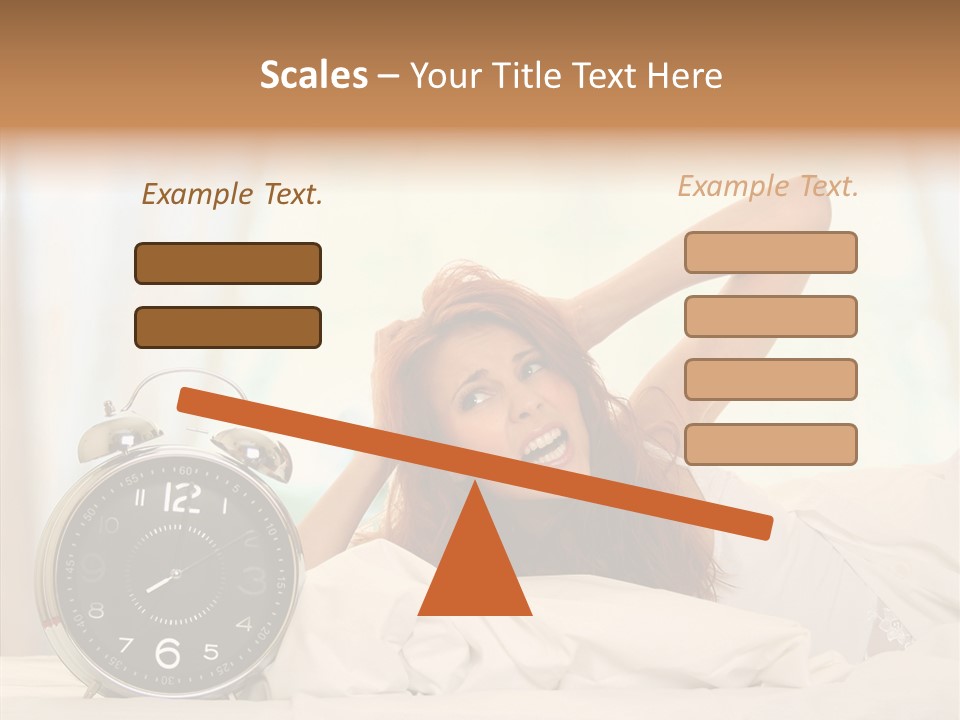 Lying Pillow Waiting PowerPoint Template