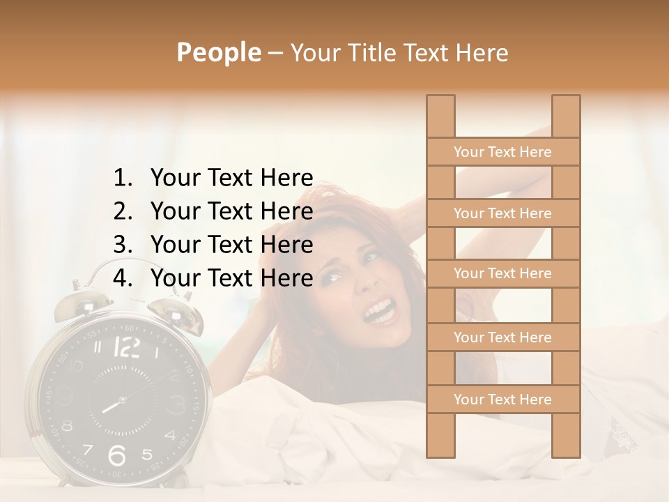 Lying Pillow Waiting PowerPoint Template