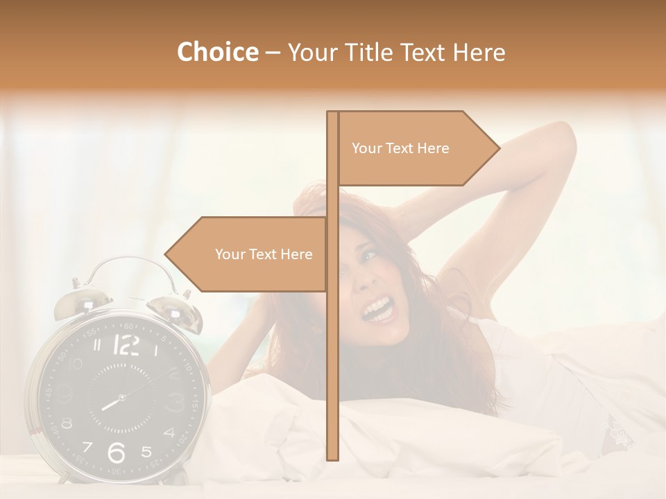 Lying Pillow Waiting PowerPoint Template
