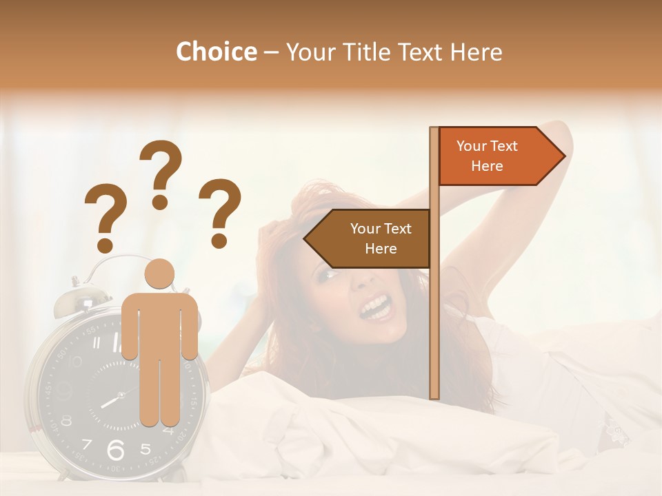 Lying Pillow Waiting PowerPoint Template