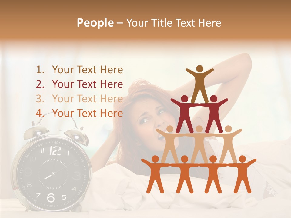 Lying Pillow Waiting PowerPoint Template