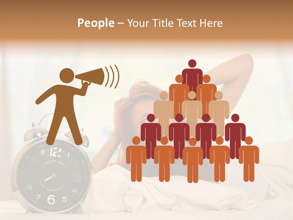 Lying Pillow Waiting PowerPoint Template