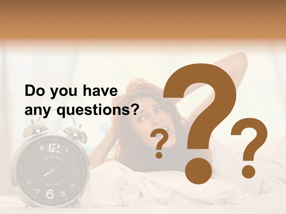 Lying Pillow Waiting PowerPoint Template