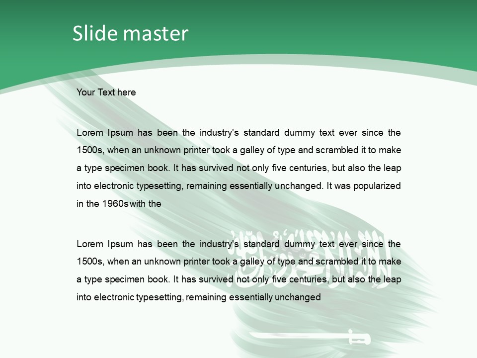 Arabian Middle Symbol PowerPoint Template