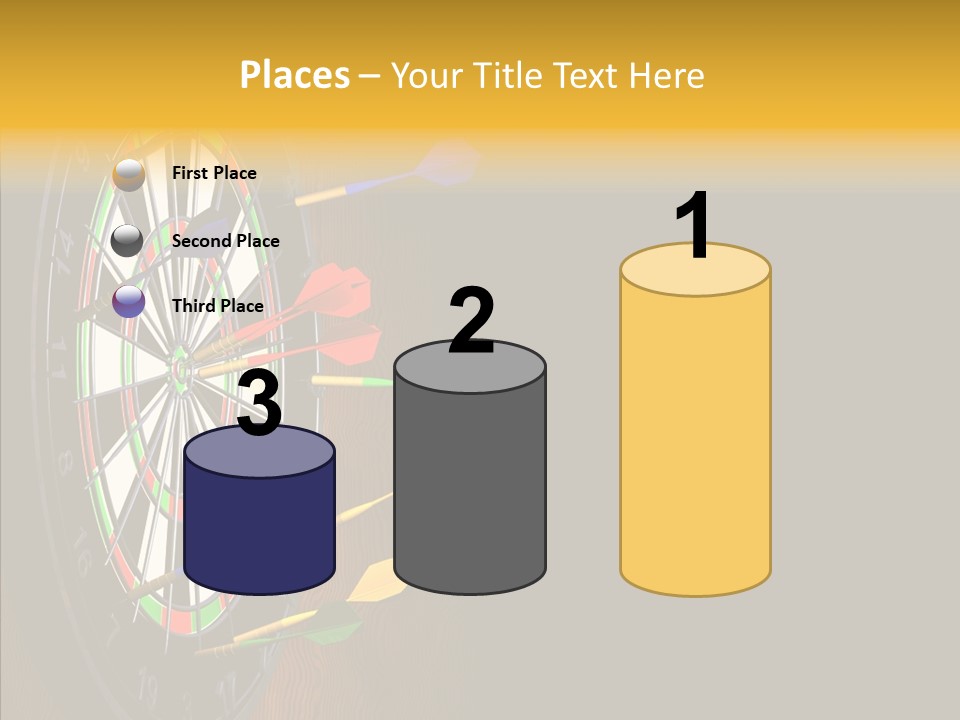 Bulls Eye Illustration Computer Generated PowerPoint Template